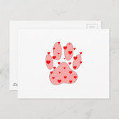 Rosa Farbe Druck mit Herz Postkarte (Vorne/Hinten)