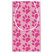 Rosa Farbe Farbe Druck Kleine Geschenktüte (Rückseite)