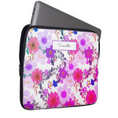 Rosa Farbe Floral Name Laptop-Sieb Laptopschutzhülle (Vorne Rechts)