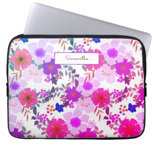 Rosa Farbe Floral Name Laptop-Sieb Laptopschutzhülle