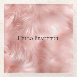 Rosa Farbe Glasuntersetzer