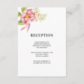 Rosa Farbe | Hochzeitsempfang Begleitkarte (Vorderseite)