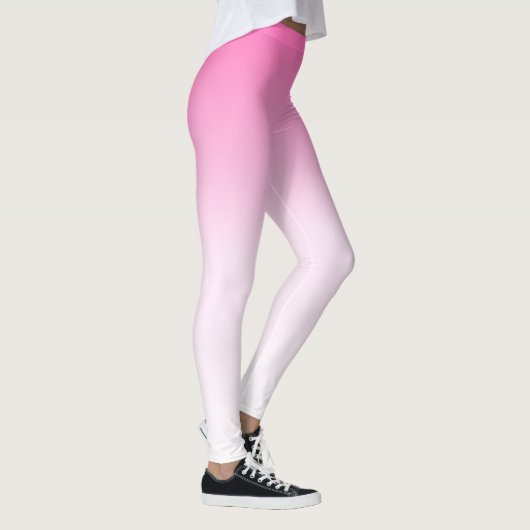 Rosa Farbe in Weiß Leggings (Rechts)