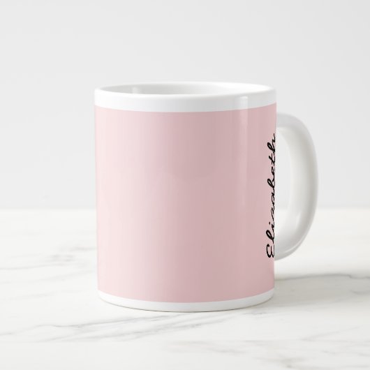 Rosa Farbe Jumbo-Tasse (Vorderseite Rechts)