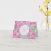 Rosa Farbe Karte (Gelbe Blume)