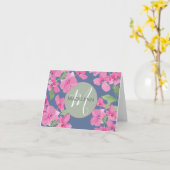 Rosa Farbe Karte (Gelbe Blume)