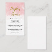 Rosa Farbe | Kinderduschkarte anzeigen Begleitkarte (Vorne/Hinten)