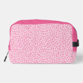Rosa Farbe | Leopard Monogram Waschbeutel (Rückseite)