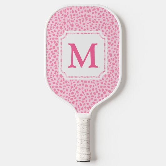 Rosa Farbe | Leopard Pickleball Paddle (Vorderseite)
