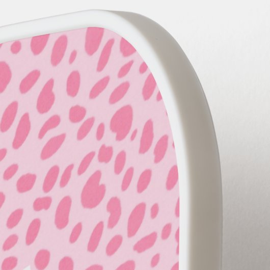 Rosa Farbe | Leopard Pickleball Paddle (Linke Seite)