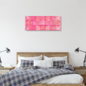 Rosa Farbe Malerei Wrapped Canvas Print Leinwanddruck (Insitu (Schlafzimmer))