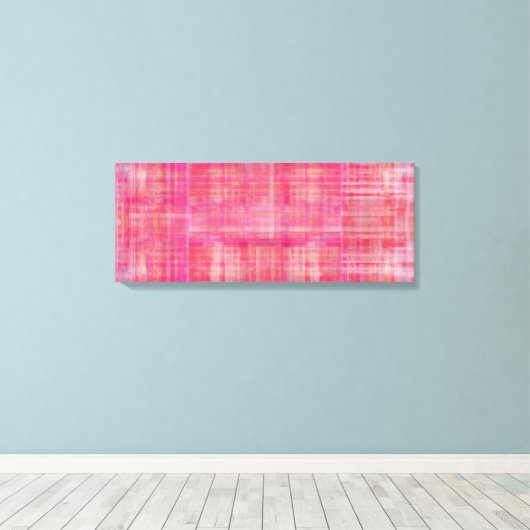 Rosa Farbe Malerei Wrapped Canvas Print Leinwanddruck (Insitu (Holzboden))