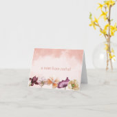 Rosa Farbe Personalisiert Karte (Gelbe Blume)