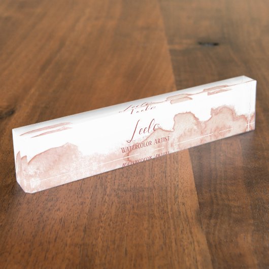 Rosa Farbe Personalisiert Namensplakette (Seite)