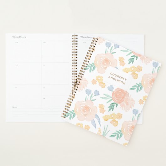 Rosa Farbe Personalisiert Planer (Anzeige)