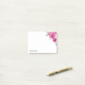 Rosa Farbe Post-it Klebezettel (Auf Schreibtisch)