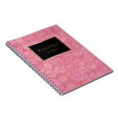 Rosa Farbe Schwarz und Gold Notizblock (Rechte Seite)