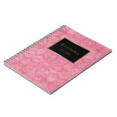 Rosa Farbe Schwarz und Gold Notizblock (Linke Seite)
