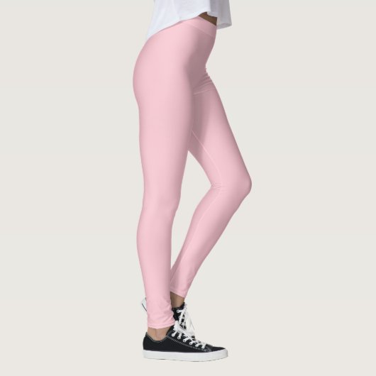 Rosa Farbe, solide Farbe Leggings (Rechts)