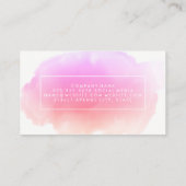 Rosa Farbe Visitenkarte (Rückseite)