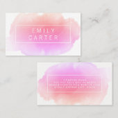 Rosa Farbe Visitenkarte (Vorne/Hinten)