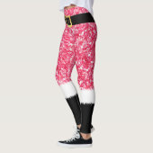 Rosa Farbe Weihnachten Weihnachtsmann Kostüme Legg Leggings (Links)