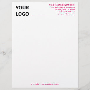 Rosa Farben Letterhead Ihr Logo Foto Farben Schrif Briefbogen