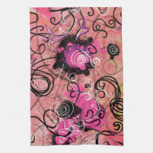 Rosa Farben-Spritzer-abstraktes modernes Blumen