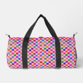 Rosa farbenes Karomuster  Duffle Bag (Vorderseite)