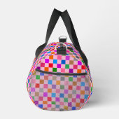 Rosa farbenes Karomuster  Duffle Bag (Rechts)
