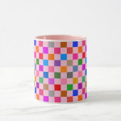 Rosa farbenes Karomuster Tasse (Zentrum)