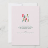 Rosa farbenfrohe Feiertage Weihnachten (Rückseite)