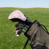 Rosa farbenfrohe Musiknote Muster Musiker Golf Headcover (In SItu)