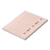 Rosa farbenfrohe Punkte Spaß und lebendige Station Notizblock (Rotiert)