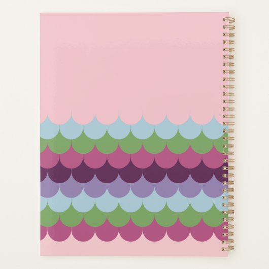 Rosa farbenfrohe Waves Planer (Rückseite)