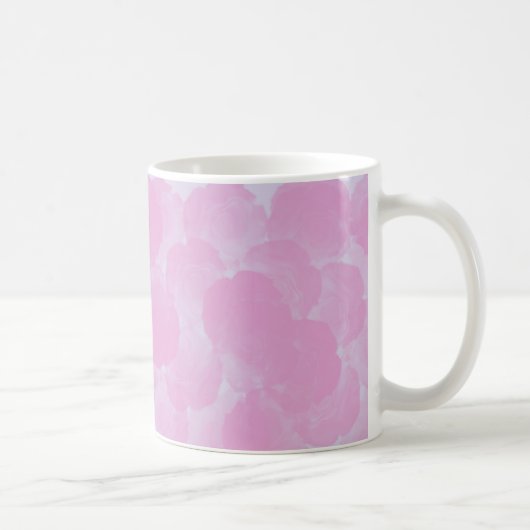 Rosa Farbenreinheits-Rosen-Blüten-Tasse Kaffeetasse (Rechts)