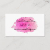 rosa Farbenspritzen-Visitenkarte Visitenkarte (Rückseite)