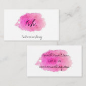 rosa Farbenspritzen-Visitenkarte Visitenkarte (Vorne/Hinten)