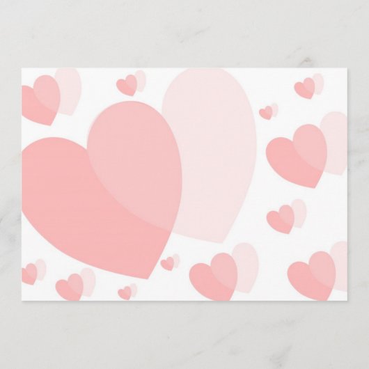 Rosa farbige Herz-Design-Hochzeit Programm (Rückseite)