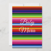 Rosa farbige mexikanische Fiesta Babydusche Einladung (Rückseite)