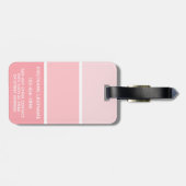 Rosa Farbige Paint Chips mit Individuelle Name Gepäckanhänger (Rückseite horizontal)