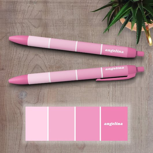 Rosa Farbige Paint Chips mit Individuelle Name Kugelschreiber