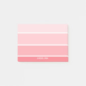 Rosa Farbige Paint Chips mit Individuelle Name Post-it Klebezettel (Vorderseite)
