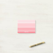 Rosa Farbige Paint Chips mit Individuelle Name Post-it Klebezettel (Auf Schreibtisch)