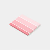 Rosa Farbige Paint Chips mit Individuelle Name Post-it Klebezettel (angewinkelt)