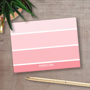 Rosa Farbige Paint Chips mit Individuelle Name Post-it Klebezettel