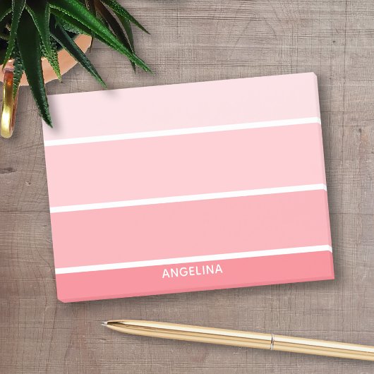 Rosa Farbige Paint Chips mit Individuelle Name Post-it Klebezettel
