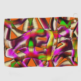 Rosa farbige, verdrehte Ausschnitte und eingekerbt Golfhandtuch