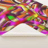 Rosa farbige, verdrehte Ausschnitte und eingekerbt Sherpadecke (3/4)