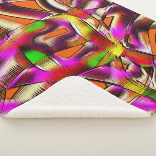 Rosa farbige, verdrehte Ausschnitte und eingekerbt Sherpadecke (3/4)